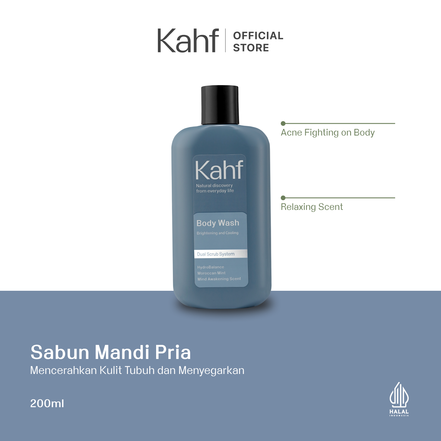 Kahf Brightening and Cooling Body Wash 200 ml